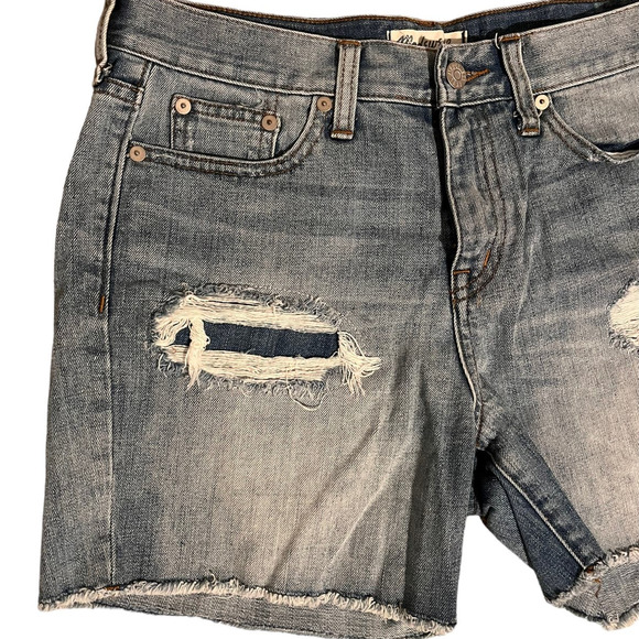 Madewell Rip and Repair Boyfriend Denim Jean Shorts Size 27 - Picture 2 of 6